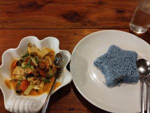 Penang curry with rice at Sea Gypsea in Koh Yao Noi