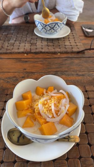 Mango sticky rice  at Sea Gypsea in Koh Yao Noi