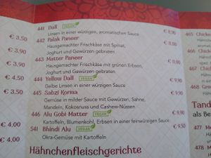 Menu 2 at Indian Tandoori in Mainz