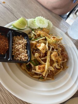 Vegan pad Thai  at Yawee in Koh Lanta