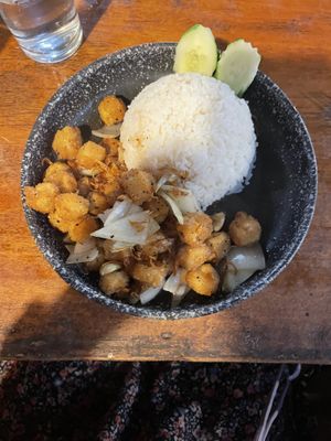 Tofu garlic black pepper amazing   at Yawee in Koh Lanta