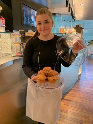 Fresh baked vegan muffins waiting for you at HealthyTOKYO Cafe & Shop in Haneda Airport, Tokyo. at HND - HealthyTOKYO Cafe & Shop - T2 in Tokyo