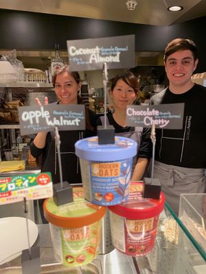 Modern Oats - Lovely oatmeal in three delicious flavors! Served with soy milk or almond milk. Good hot or cold. at HND - HealthyTOKYO Cafe & Shop - T2 in Tokyo