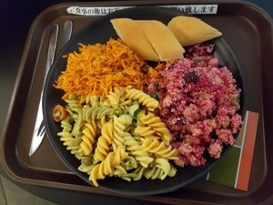 3 salad meal with bread at HND - HealthyTOKYO Cafe & Shop - T2 in Tokyo