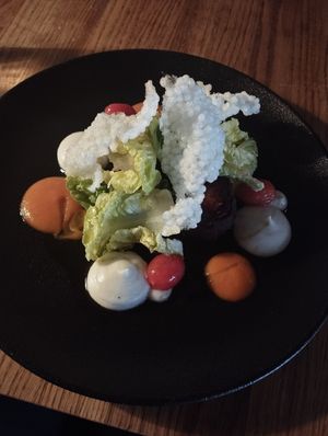 Quinoa and beetroot dish.. delicious! at Rataskaevu 16 in Tallinn