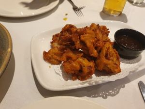 Onion bhaji at Little Mumbai in Twickenham