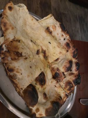 Garlic naan vegan at Taal Indian Restaurant in Strathaven
