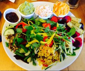 Deli salad at The Green Way Cafe in Matlock