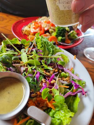 House salad with housemade herbal vinegarette 🤤 at Wildflower Cafe and Bakery in Arcata