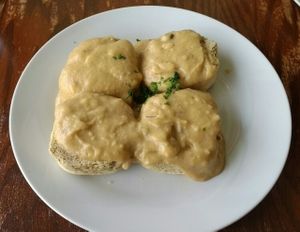 Vegan Biscuits & Gravy  at Wildflower Cafe and Bakery in Arcata