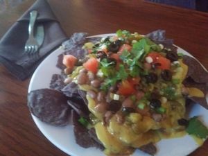 vegan nachos at Wildflower Cafe and Bakery in Arcata
