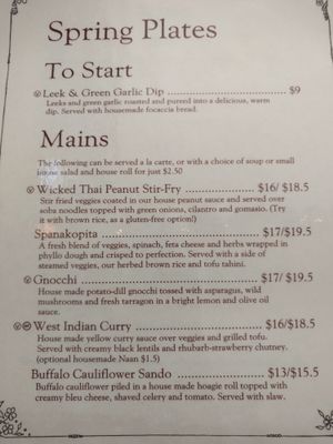 Spring Plate Specials at Wildflower Cafe and Bakery in Arcata