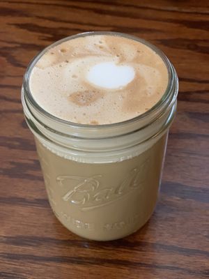 Soy latte! at Wildflower Cafe and Bakery in Arcata