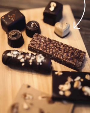 Various chocolates   at Criollo Chocolate Café in Drammen