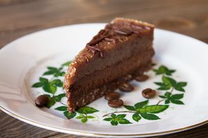 Raw mocca cake at Criollo Chocolate Café in Drammen