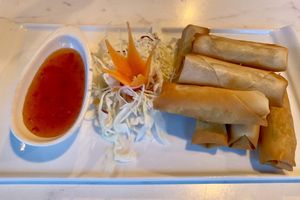 Veg spring rolls  at Tong Tara in Nelson