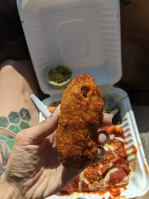 Giant Jalapeno popper!! at Plant Love Food in El Monte