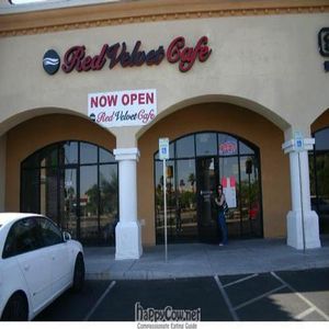 Font of building at Red Velvet Cafe - Sahara in Las Vegas