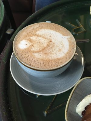 Vegan spiced chai latte  at The Emporium in Yeovil