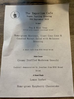 Tasting evening menu at The Emporium in Yeovil