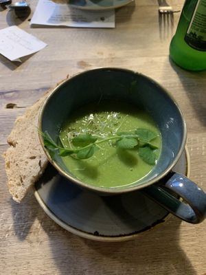 Pea and mint soup at The Emporium in Yeovil