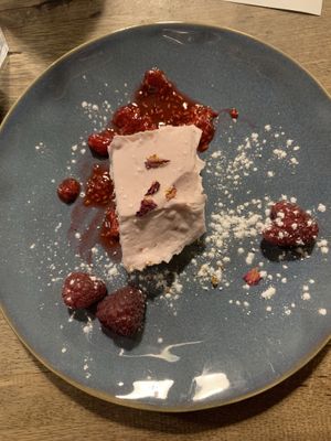 Raspberry cheesecake  at The Emporium in Yeovil