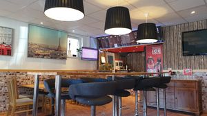 Restaurant interior at Fast and Tasty in Stockholm