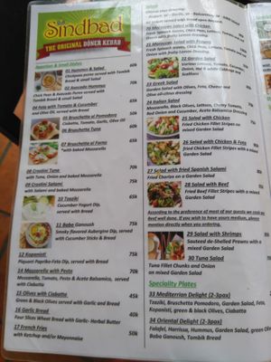 menu 5 at Sindbad in Mui Ne