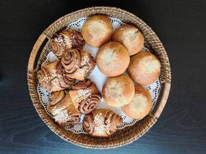 Vegan Cinnamon buns at Bean There Cafe in Helsinki