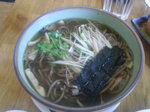 kinoko noodle soup at Cha-Ya in Berkeley