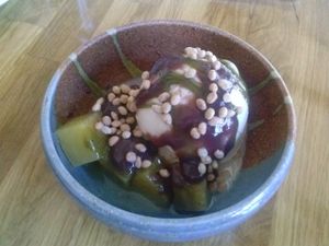 ice cream sundae at Cha-Ya in Berkeley