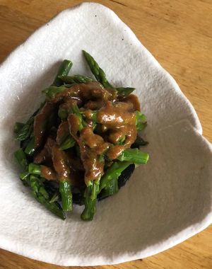 Asparagus appetizer   at Cha-Ya in Berkeley