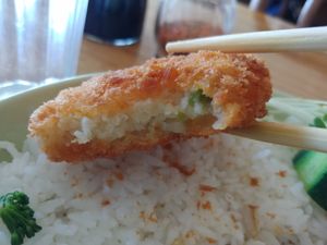 The mashed potato crochette was amazing! at Cha-Ya in Berkeley