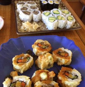 three roll combo and cha-ya roll at Cha-Ya in Berkeley