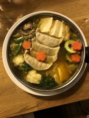 Hot Pot w/ Pot Stickers at Cha-Ya in Berkeley
