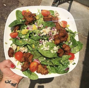 St. Stephen salad + falafel  at Guyutes in Oklahoma City