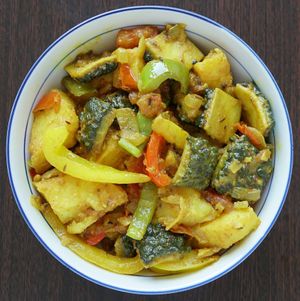 Bitter Melon Potato  at Veganersworld 莘咖哩  in Tainan