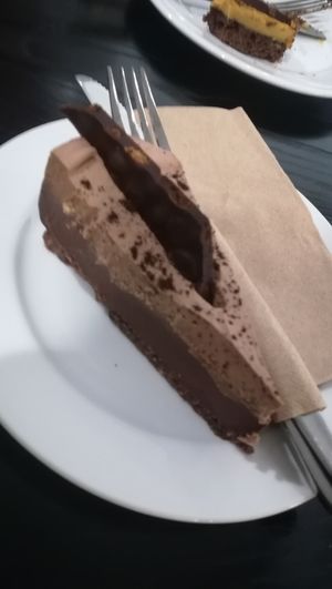 Coffee chocolate vegan cheesecake at Munch in Palmerston North