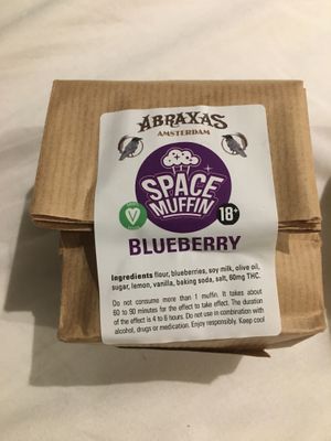 Blueberry muffin  at Abraxas in Amsterdam