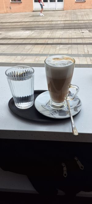 Caffe latte at Nueva Via Cakes in Bratislava