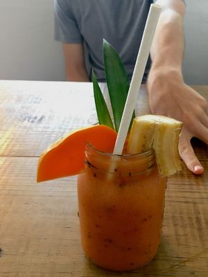 bocas passion smoothie at Café Del Mar in Bocas Del Toro