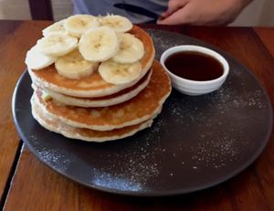 banana pancakes at Café Del Mar in Bocas Del Toro