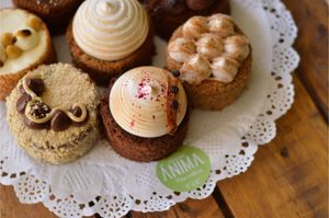 Mini Cakes (individual cakes just like big birthday cakes but for 1) at Anima Pastelería in Vina Del Mar