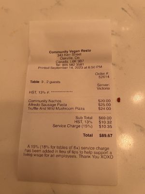   at Community Restaurant in Oakville