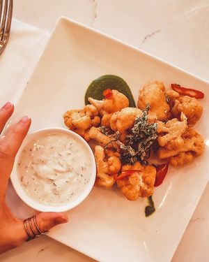 Cauliflower Florets. Tzatziki. at Community Restaurant in Oakville