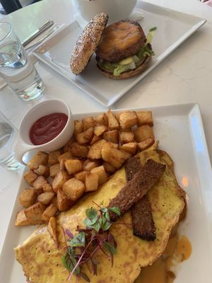 Omelette & beyond burger  at Community Restaurant in Oakville