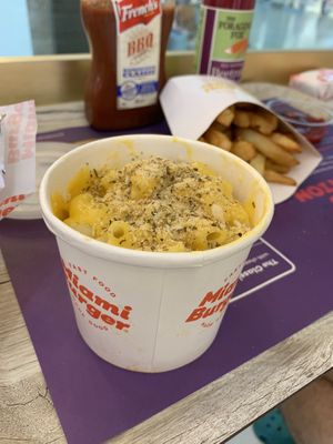 Mac and cheese  at Miami Burger Test Kitchen in Reading