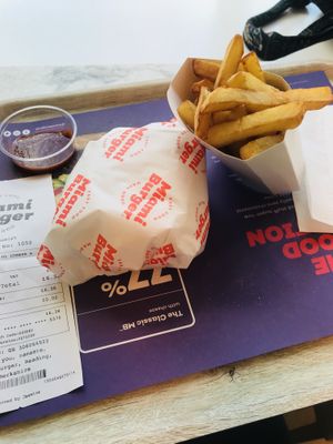 Classic Burger with 🍟  at Miami Burger Test Kitchen in Reading