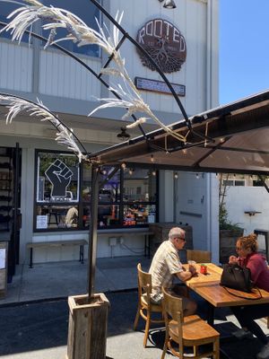 Lovely outdoor seating at ROOTED in Pleasant Hill