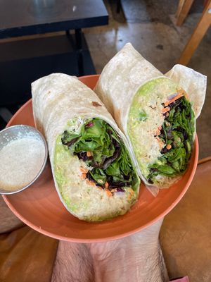 Chickpea wrap  at ROOTED in Pleasant Hill